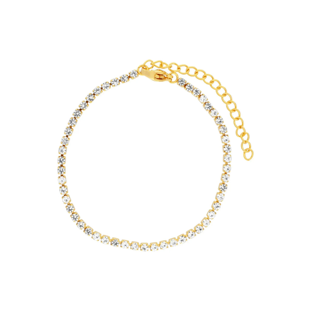 Vattentätt Tennisarmband i 18K Guld - CZ-kristaller (3 mm)
