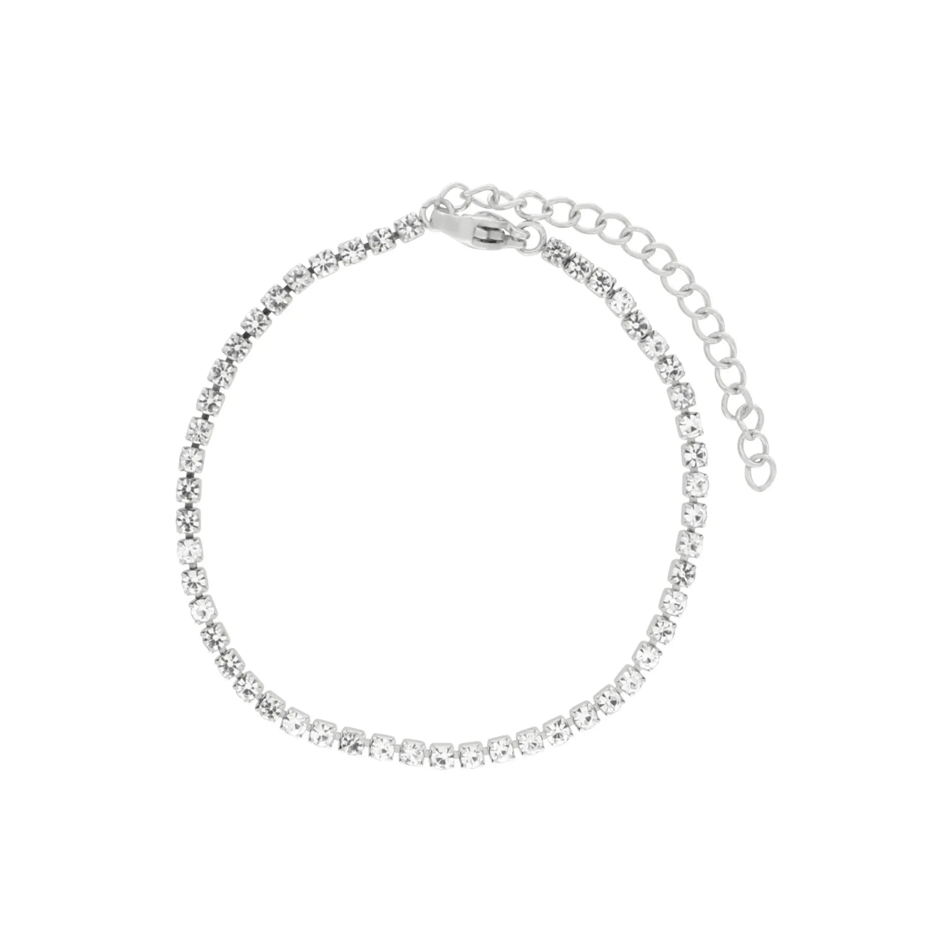 Vattentätt Tennisarmband i Silver - CZ-kristaller (2mm)