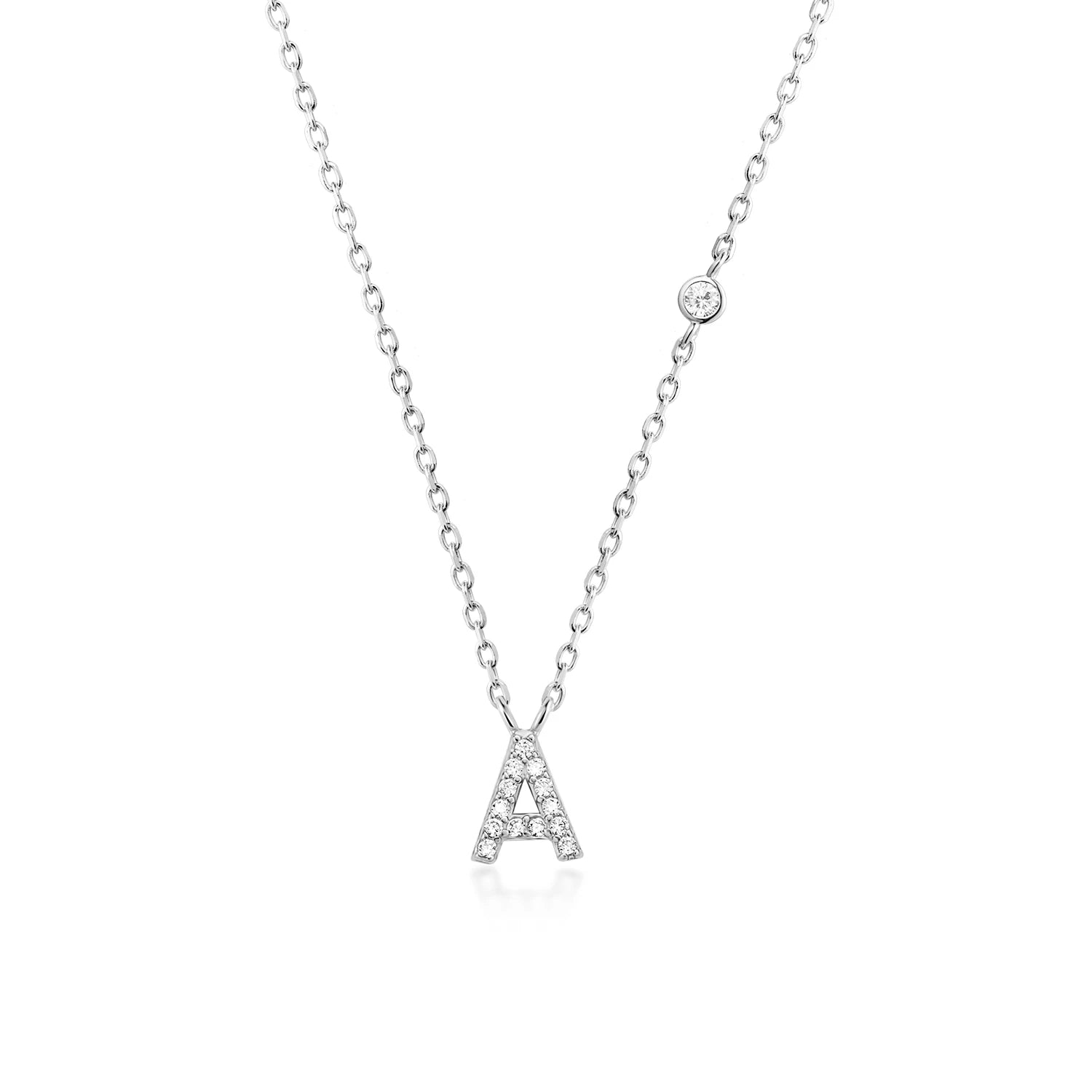 A-Z Letter halsband - Silver