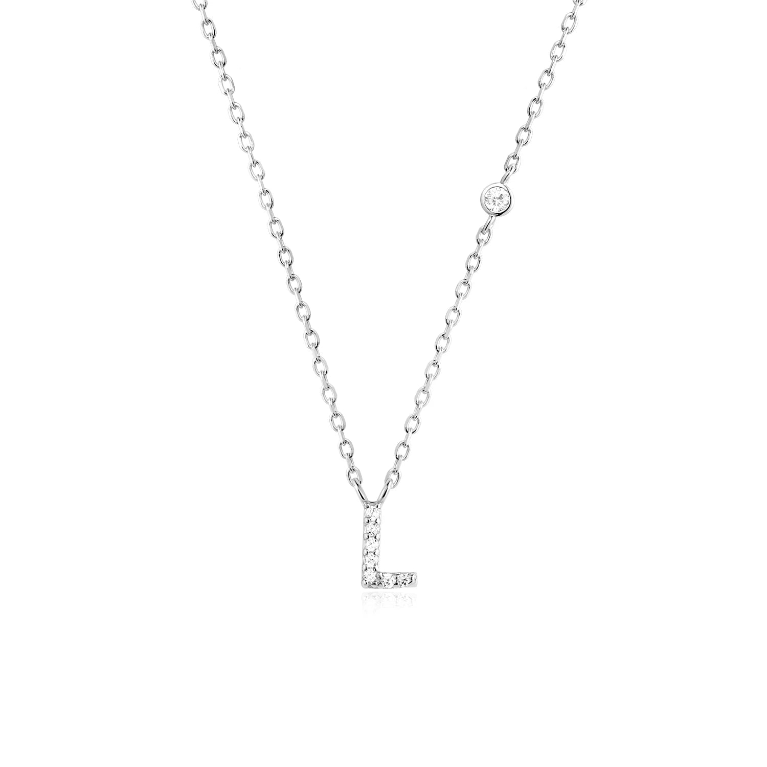 A-Z Letter halsband - Silver