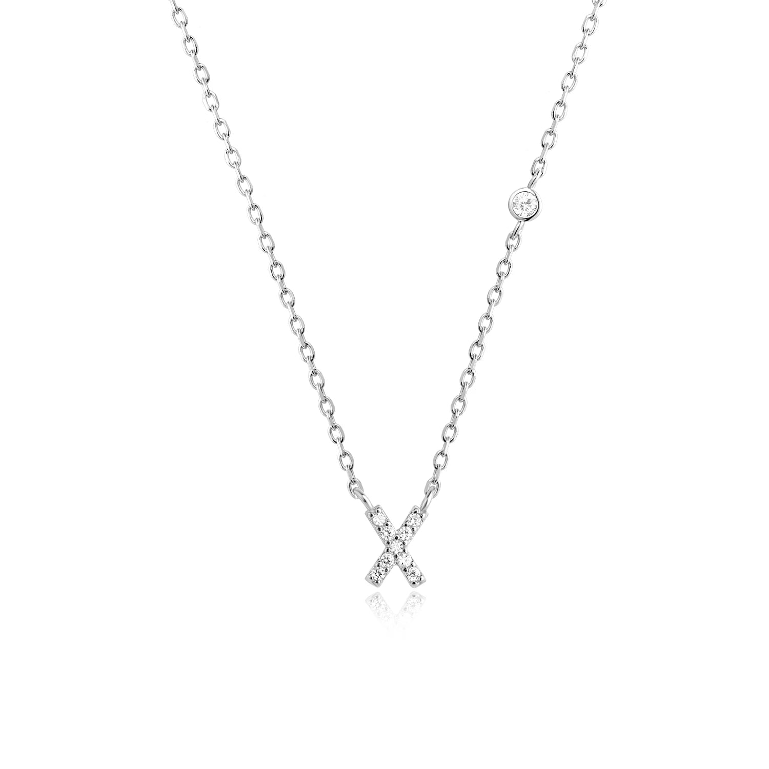 A-Z Letter halsband - Silver