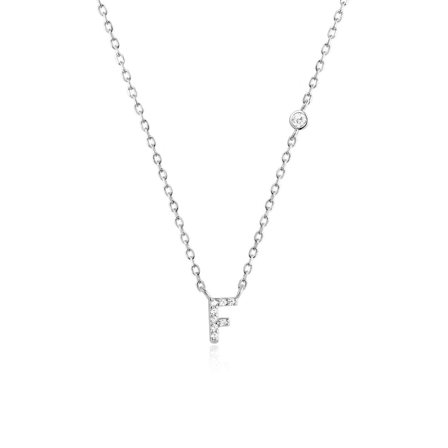 A-Z Letter halsband - Silver