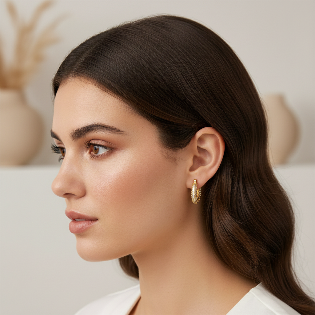 Mini Hoops - Brunett Kvinna