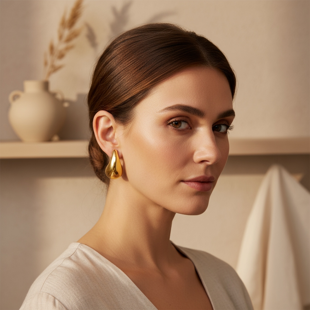 Paisley Drop Örhängen - Lifestyle Portrait