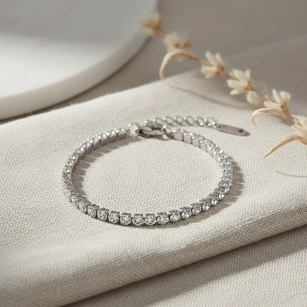 Silvertennisarmband 4mm - Produktbild